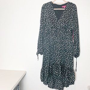 Betsey Johnson high low polka dot ruffle dress NWT